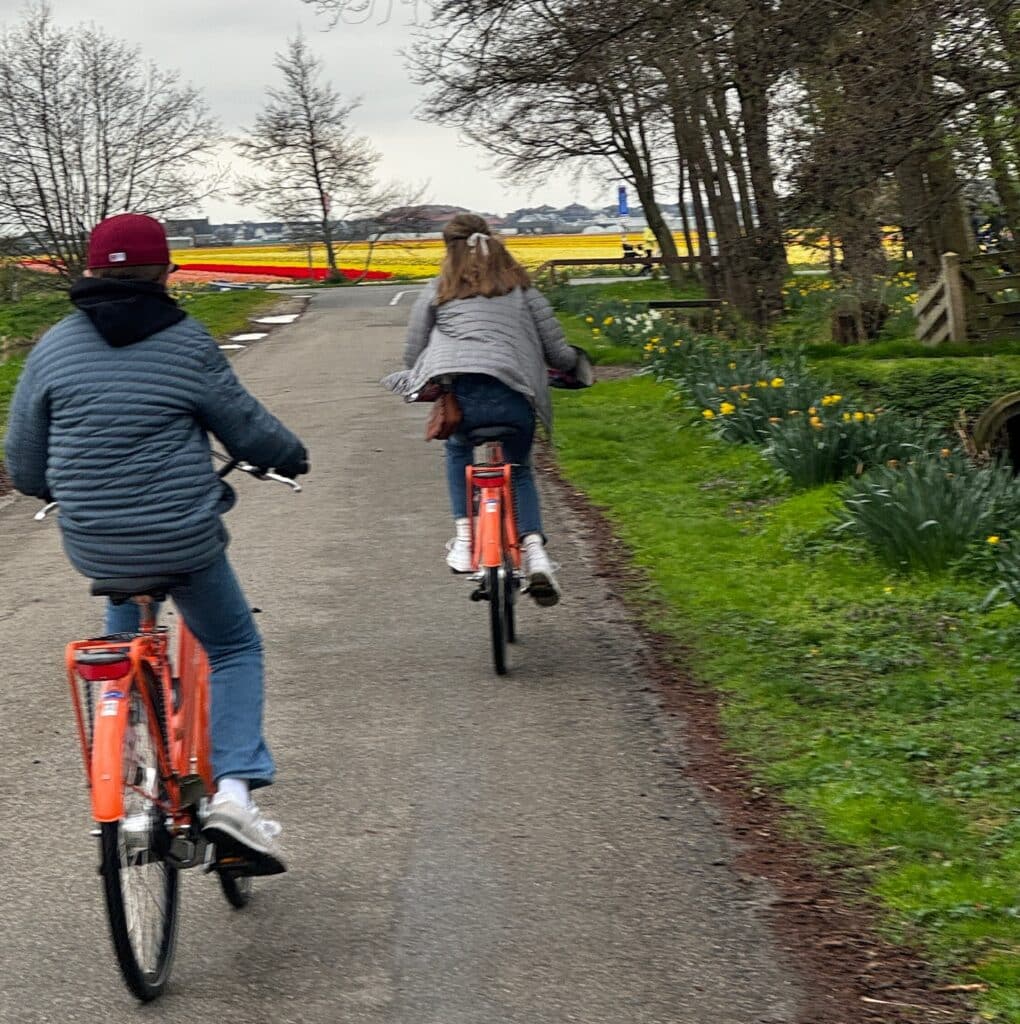Amsterdam biking on trail